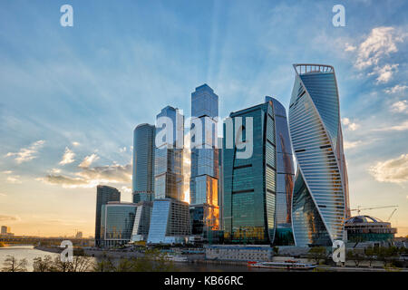 Wolkenkratzer des Moscow International Business Center (MIBC), auch bekannt als „Moscow City“. Moskau, Russland. Stockfoto