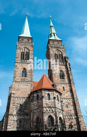 St. Laurentius Kirche, Nürnberg, Mittelfranken, Bayern, Deutschland, Europa Stockfoto