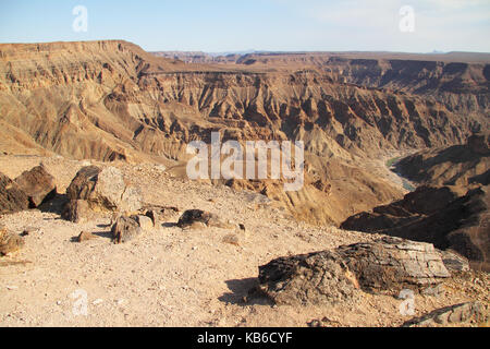 Blick auf den Fish River Canyon, Namibia. Stockfoto