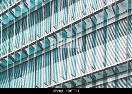 Bürohaus Glasfassade, abstrakte Architektur Hintergrund Stockfoto