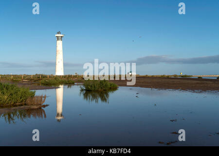 Leuchtturm von Morro Jable oder Faro de Morro Jable am Strand Playa del Matorral, Insel Fuerteventura, Kanarische Inseln, Spanien | Morro Jable ligh Stockfoto