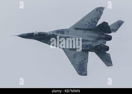 Leeuwarden Niederlande Juni 11 2016: Slowakische Luftwaffe MiG 29 Stockfoto