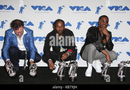 MTV Video Music Awards (VMA) 2017 Presse, auf dem Forum in Inglewood, Kalifornien. Mit: Kendrick Lamar, Dave Meyers, Dave frei Wo: Inglewood, California, United States Wann: 27 Aug 2017 Quelle: FayesVision/WENN.com Stockfoto