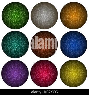 Set aus bunten Kugeln Stock Vektor