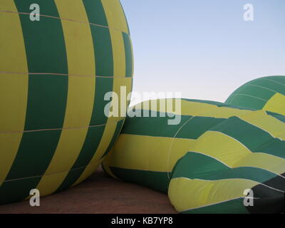 Fahrt mit dem Heißluftballon Stockfoto