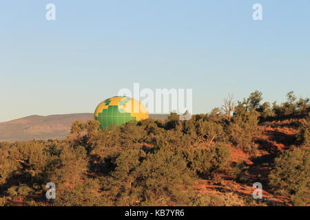 Fahrt mit dem Heißluftballon Stockfoto