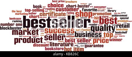 Bestseller word cloud Konzept. Vector Illustration Stock Vektor