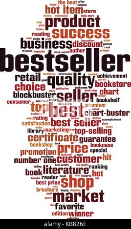 Bestseller word cloud Konzept. Vector Illustration Stock Vektor