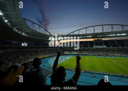 Rio Club Fußballfinale zwischen Botafogo und Vasco da Gama in Estádio Olímpico Nilton Santos, Rio de Janeiro, Brasilien, Südamerika Stockfoto