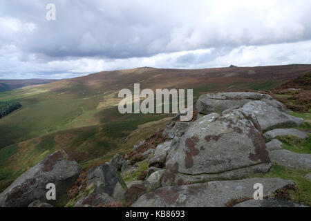 Derwent Flanke von Whinstone Lee Tor Stockfoto
