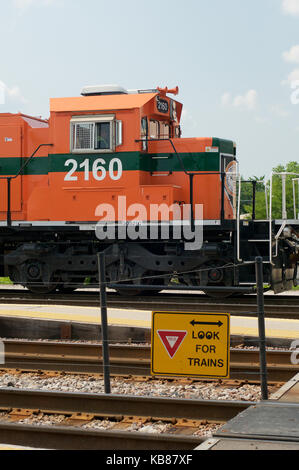 Güterzuglokomotive am Franklin Park, Illinois, USA Stockfoto