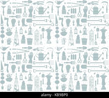 Garten Werkzeug Seamless Pattern Stock Vektor