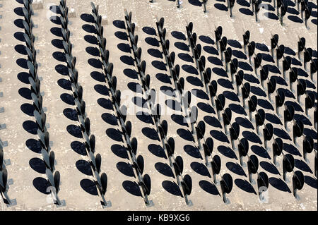 Tiered Sitze für Shows in die Herzen der befestigten Stadt Carcassonne Stockfoto