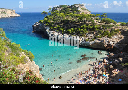 Calo des Moro Strand Blick auf Mallorca Balearen in Spanien Stockfoto