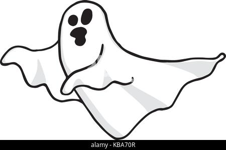 GHOST WANDERING und schreien auf transparentem Hintergrund Stock Vektor