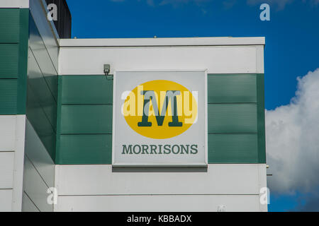 Morrisons Supermarkt in Leigh, England, Großbritannien Stockfoto