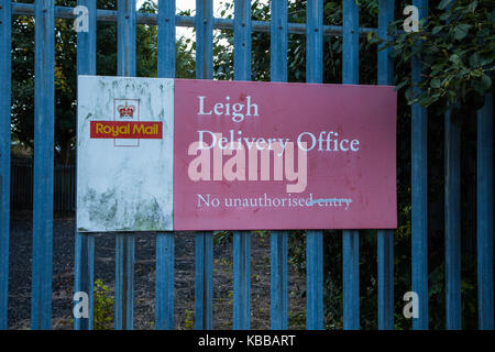 Royal Mail Büro in Leigh, England, Großbritannien Stockfoto