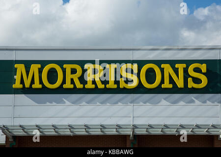 Morrisons Supermarkt in Leigh, England, Großbritannien Stockfoto