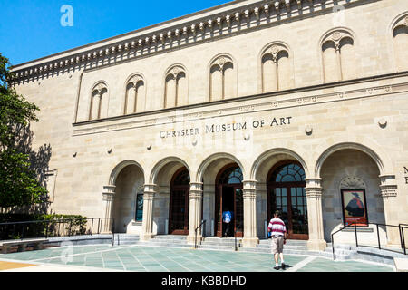 Norfolk Virginia, Chrysler Museum of Art, Gebäude, außen, Eingang, Vorderseite, VA170521001 Stockfoto