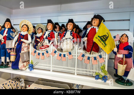 Colonial Williamsburg Virginia, lebendes Geschichtsmuseum, alles Williamsburg, Versand, Geschäft, Souvenir, Puppen, Ausstellungsverkauf VA170521044 Stockfoto