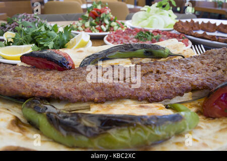 Döner Kebab, Menü Stockfoto
