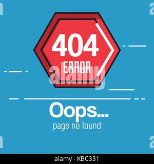 404 Verbindungsfehler Symbole Stock Vektor
