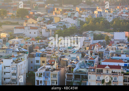 Panoramablick von Ho Chi Minh City (Saigon) im Sonnenaufgang, vietnam Ho Chi Minh City ist die grösste Stadt und das wirtschaftliche Zentrum Vietnams. Stockfoto