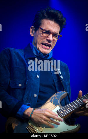 Die Amerikanischen Musiker, Gitarrist und Musiker John Mayer ein Live Konzert in der norwegischen Musik Festival Bergenfest 2014 führt. Norwegen, 15.06.2014. Stockfoto