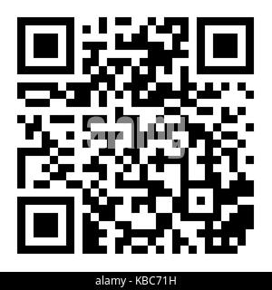 Klassische QR-Code Vector. Schwarz und Weiß. Scanning Technology isoliert Abbildung Stock Vektor