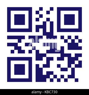 Neue Technologie Barcode QR-Code Vector. Klassische QR-Code Vector. Schwarze und Weiße monochrome Darstellung Stock Vektor