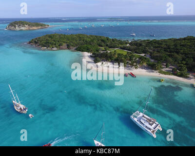 Sky View - Tobago Cays - Saint-Vincent et les Grenadines Stockfoto