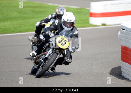 1962 Norton Manx 500 im Besitz von Keith Bush Racing bei Goodwood Revival 2017 Stockfoto