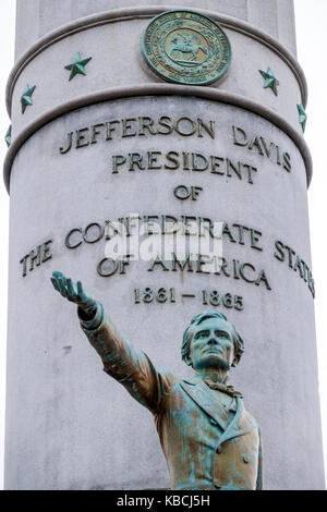 Richmond Virginia, Monument Avenue, historischer Bezirk, Bürgerkrieg, Jefferson Davis Monument, VA170521149 Stockfoto