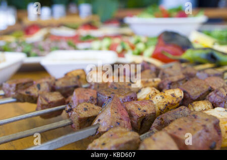 Leber Sish Kebab Menü Stockfoto