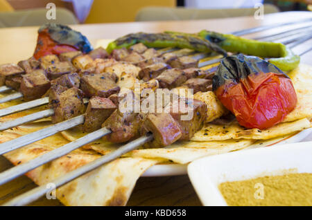 Leber Sish Kebab Stockfoto