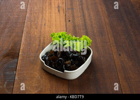 Schwarz chinesischen Pilz Essen Stockfoto