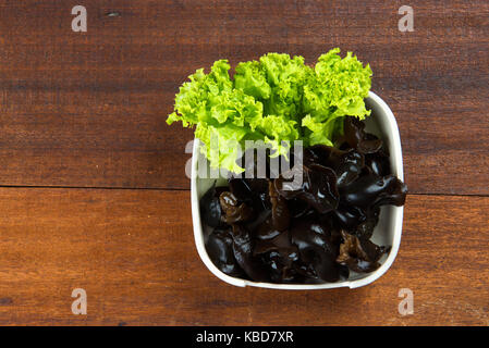 Schwarz chinesischen Pilz Essen Stockfoto