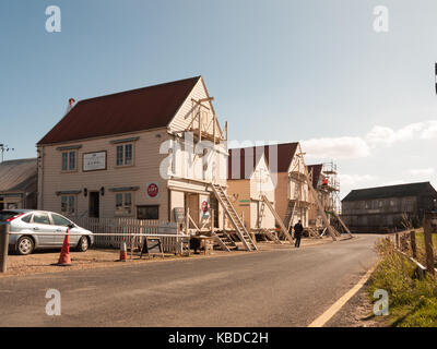 Boot Häuser in tollesbury maldon Holz- alte einzigartig, Essex, England, Großbritannien Stockfoto