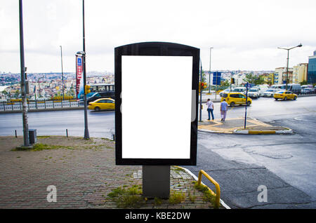 Outdoor kiosk Werbung mockup Stockfoto