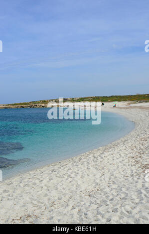 Ein Blick auf den Strand von Is Arutas, Sardinien, Italien Stockfoto