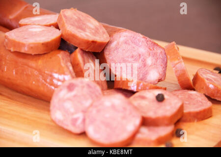 Wurst, Salami, São Paulo, Brasilien. Stockfoto