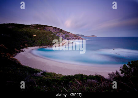 Der unberührte unerschlossenen Schwimm- und Angelstrand Lachslöcher. Stockfoto