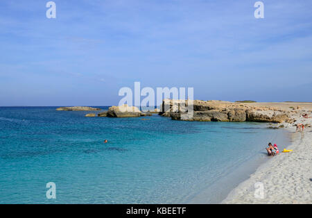Eine schöne Aussicht auf den Strand von Is Arutas, Sardinien, Italien Stockfoto