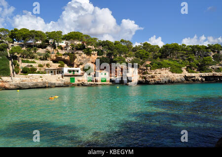 Cala Llombards Aussicht auf der Balearen Insel Mallorca in Spanien Stockfoto