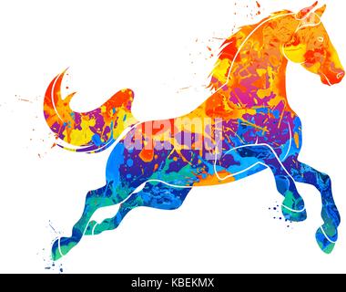 Galoppierenden Pferd Abstract Stock Vektor