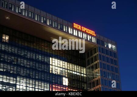 Deutschland: Hauptsitz des deutschen Nachrichtenmagazins "Der Spiegel" in Hamburg. Foto vom 19. Juli 2016. | Verwendung weltweit Stockfoto