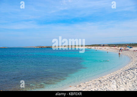 Eine schöne Aussicht auf den Strand von Is Arutas, Sardinien, Italien Stockfoto