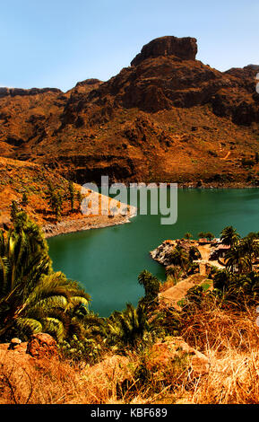 Embalse de Soria, Gran Canaria, Kanarische Inseln, Spanien. Stockfoto