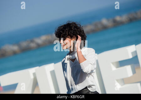 Schauspielerin Cecilia Gomez am Fotoshooting von "La Peste" während der 65Th San Sebastian Film Festival in San Sebastian, Spanien, am 29. September, 2017. Stockfoto