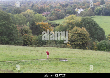 London, Großbritannien. 29 Sep, 2017. de Wetter. Lebendige Farben des Herbstes beginnen über die Thames Valley Landschaft aus richmond hill Kredit zu sehen war: Amer ghazzal/alamy leben Nachrichten Stockfoto